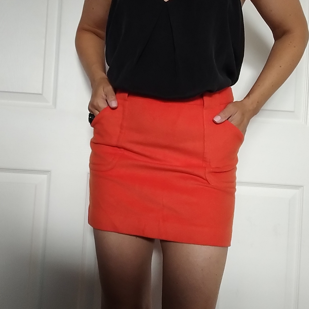 J. Crew Felted Wool Patch Pocket Skirt Mini Cashmere Size 2